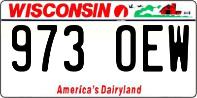 WI license plate 973OEW
