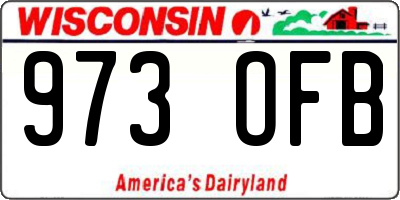 WI license plate 973OFB