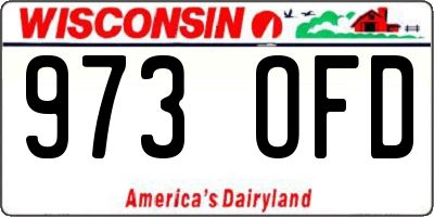 WI license plate 973OFD