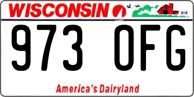 WI license plate 973OFG