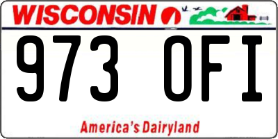 WI license plate 973OFI
