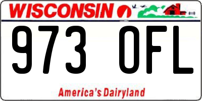 WI license plate 973OFL