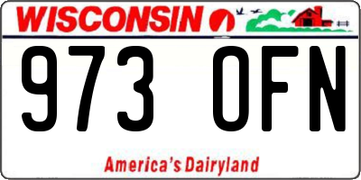 WI license plate 973OFN