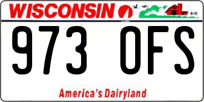 WI license plate 973OFS
