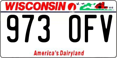 WI license plate 973OFV