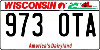 WI license plate 973OTA