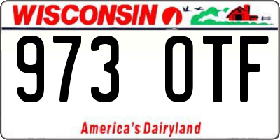 WI license plate 973OTF
