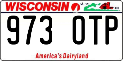 WI license plate 973OTP