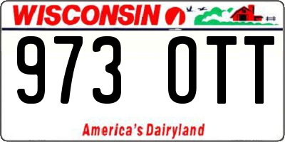 WI license plate 973OTT