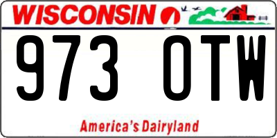 WI license plate 973OTW