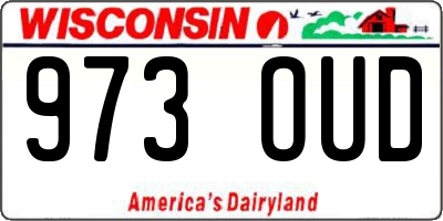 WI license plate 973OUD