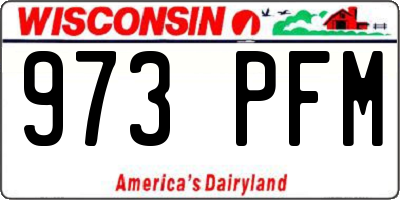 WI license plate 973PFM