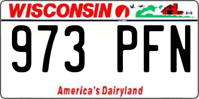 WI license plate 973PFN