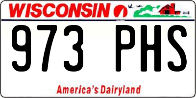 WI license plate 973PHS