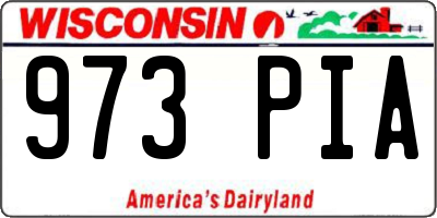 WI license plate 973PIA