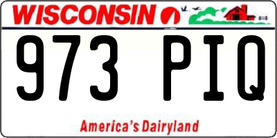 WI license plate 973PIQ