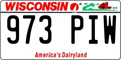 WI license plate 973PIW