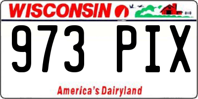 WI license plate 973PIX