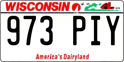 WI license plate 973PIY