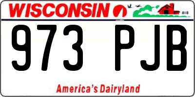 WI license plate 973PJB