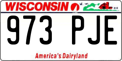 WI license plate 973PJE