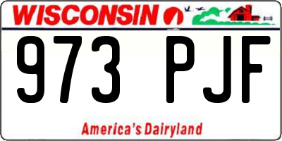 WI license plate 973PJF