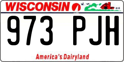 WI license plate 973PJH