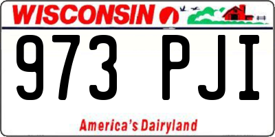 WI license plate 973PJI