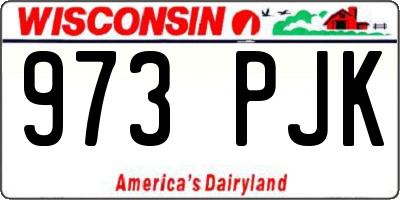 WI license plate 973PJK
