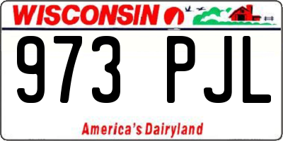 WI license plate 973PJL