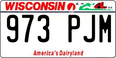 WI license plate 973PJM