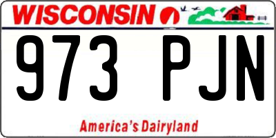 WI license plate 973PJN