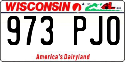 WI license plate 973PJO