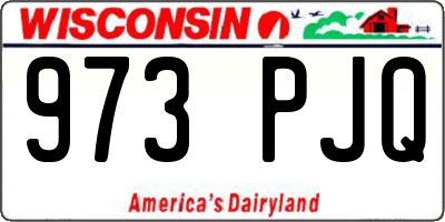 WI license plate 973PJQ