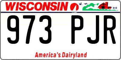 WI license plate 973PJR