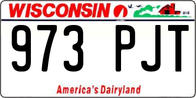 WI license plate 973PJT