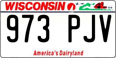 WI license plate 973PJV
