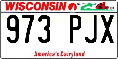 WI license plate 973PJX