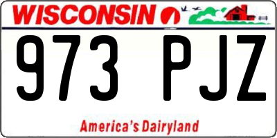 WI license plate 973PJZ