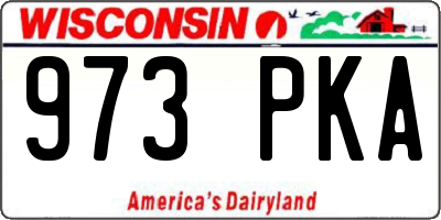 WI license plate 973PKA