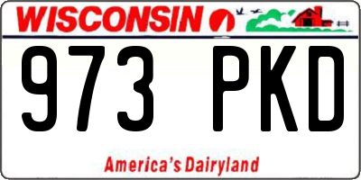 WI license plate 973PKD
