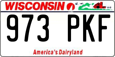 WI license plate 973PKF