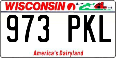 WI license plate 973PKL