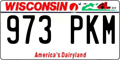 WI license plate 973PKM