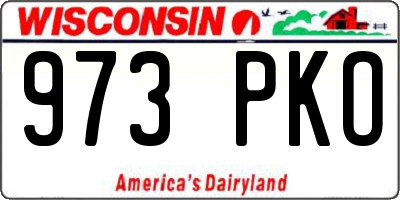 WI license plate 973PKO