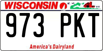 WI license plate 973PKT