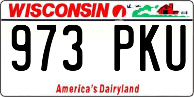 WI license plate 973PKU