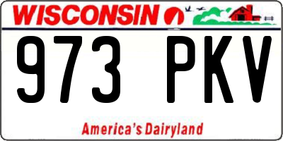 WI license plate 973PKV