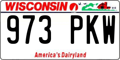 WI license plate 973PKW