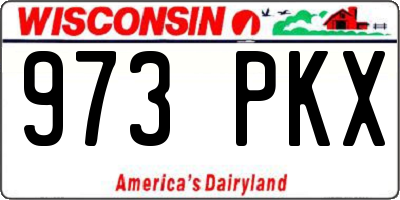 WI license plate 973PKX
